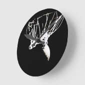 Black White Pop Art Basketball Ronde Klok (Hoek)