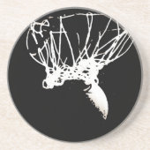 Black White Pop Art Basketball Zandsteen Onderzetter (Voorkant)