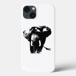 Black White Pop Art Elephant Case-Mate iPhone Case