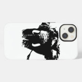 Black White Pop Art Elephant iPhone Hoesje (Achterkant horizontaal)