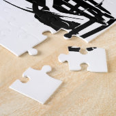 Black White Pop Art Football Helmet Legpuzzel (Zijkant)