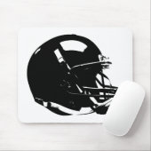 Black White Pop Art Football Helmet Muismat (Met muis)