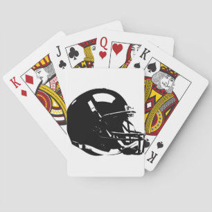 Black White Pop Art Football Helmet Pokerkaarten