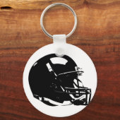 Black White Pop Art Football Helmet Sleutelhanger (Voorkant)