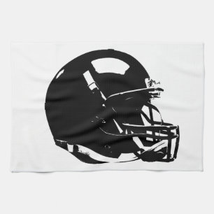 Black White Pop Art Football Helmet Theedoek