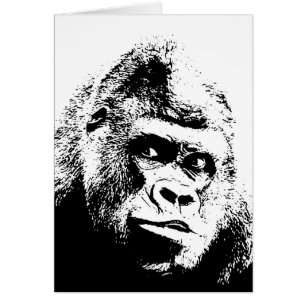 Black White Pop Art Gorilla