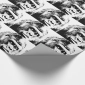 Black White Pop Art Gorilla Cadeaupapier (Hoek)