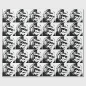 Black White Pop Art Gorilla Cadeaupapier (Vlak)