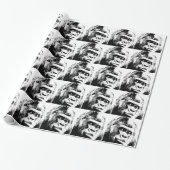 Black White Pop Art Gorilla Cadeaupapier (Uitgerold)