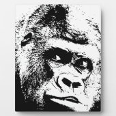 Black White Pop Art Gorilla Fotoplaat (Voorkant)