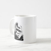Black White Pop Art Gorilla Koffiemok (Voorkant links)