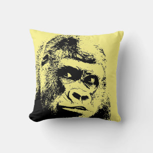 Black White Pop Art Gorilla Kussen