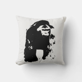 Black White Pop Art Gorilla Kussen