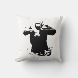 Black White Pop Art Gorilla Kussen