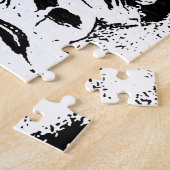Black White Pop Art Gorilla Legpuzzel (Zijkant)