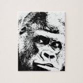 Black White Pop Art Gorilla Legpuzzel (Verticaal)
