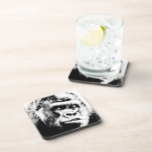 Black White Pop Art Gorilla Onderzetter (Rechterzijde)