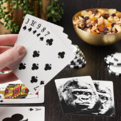 Black White Pop Art Gorilla Pokerkaarten (Insitu)