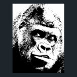 Black White Pop Art Gorilla Poster<br><div class="desc">Digital Computer Animal Art - College Pop Art - Wild Animal Computer Afbeeldingen</div>