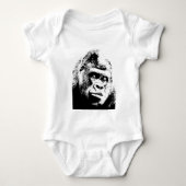 Black White Pop Art Gorilla Romper (Voorkant)