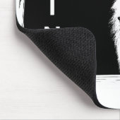 Black White Pop Art Lion Head Sjabloon Afbeelding Muismat (Hoek)