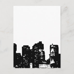 Black White Pop Art New York City Briefkaart