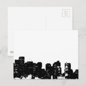 Black White Pop Art New York City Briefkaart (Voorkant / Achterkant)