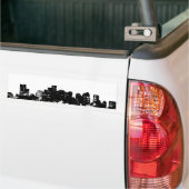 Black White Pop Art New York City Bumpersticker (Op Truck)
