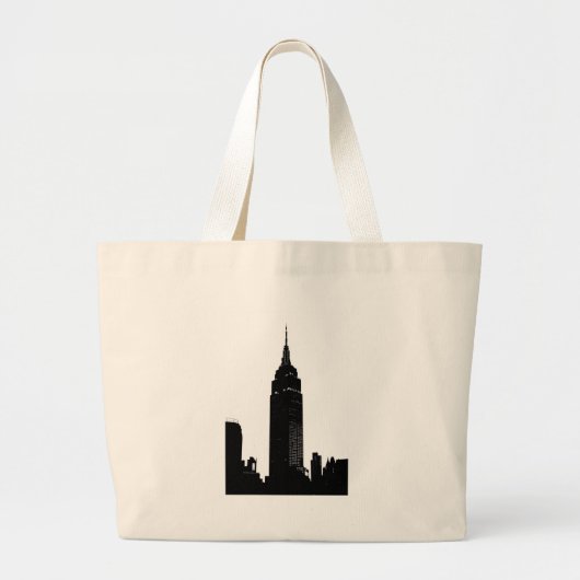 Black & White Pop Art New York Grote Tote Bag (Voorkant)