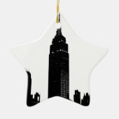 Black & White Pop Art New York Keramisch Ornament (Voorkant)