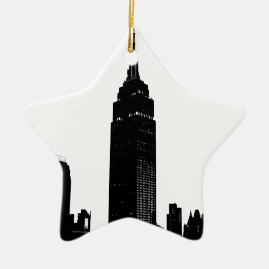 Black & White Pop Art New York Keramisch Ornament (Voorkant)