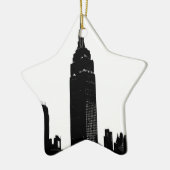 Black & White Pop Art New York Keramisch Ornament (Links)