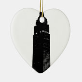 Black & White Pop Art New York Keramisch Ornament (Rechts)