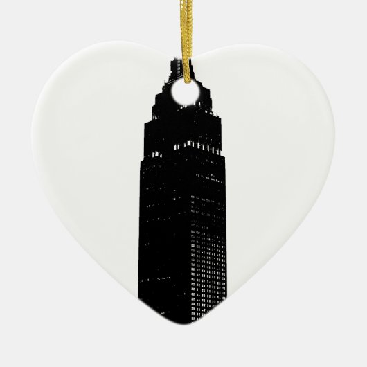 Black & White Pop Art New York Keramisch Ornament (Voorkant)