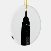 Black & White Pop Art New York Keramisch Ornament (Rechts)
