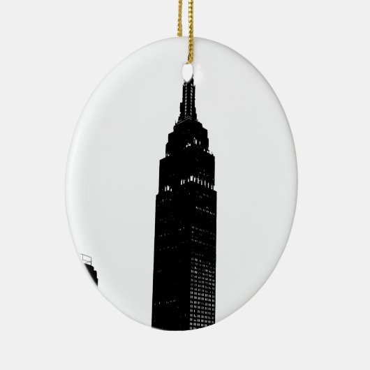 Black & White Pop Art New York Keramisch Ornament (Rechts)