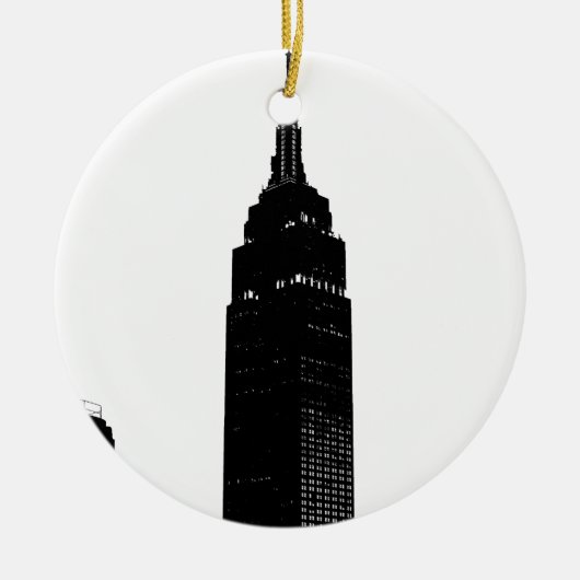 Black & White Pop Art New York Keramisch Ornament (Voorkant)