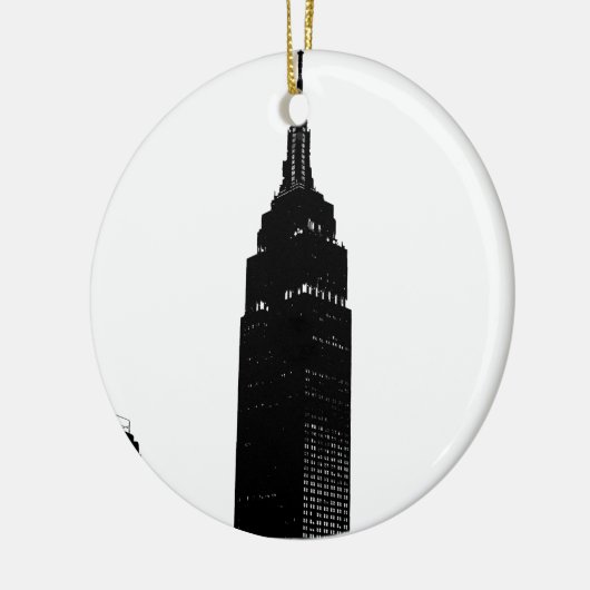 Black & White Pop Art New York Keramisch Ornament (Links)