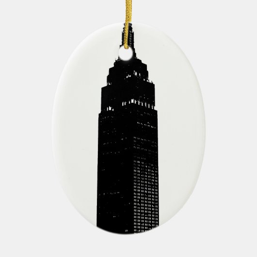 Black & White Pop Art New York Keramisch Ornament (Voorkant)