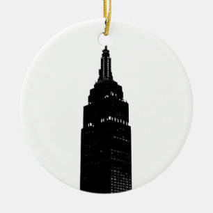 Black & White Pop Art New York Keramisch Ornament