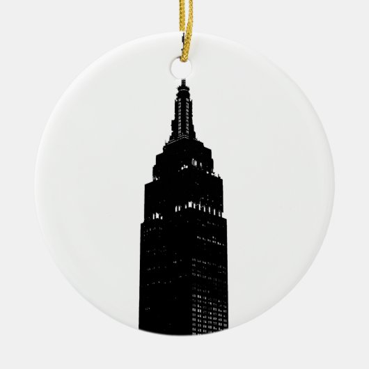 Black & White Pop Art New York Keramisch Ornament (Voorkant)