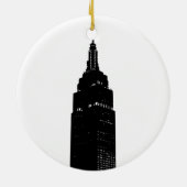Black & White Pop Art New York Keramisch Ornament (Achterkant)