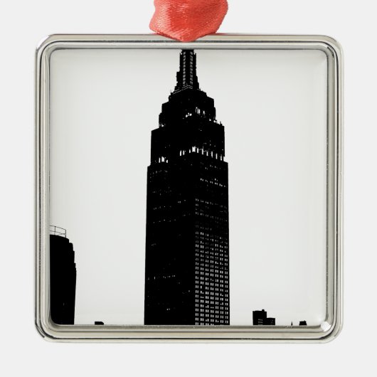 Black & White Pop Art New York Metalen Ornament (Voorkant)
