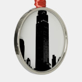 Black & White Pop Art New York Metalen Ornament (Rechts)