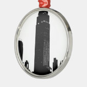 Black & White Pop Art New York Metalen Ornament (Links)