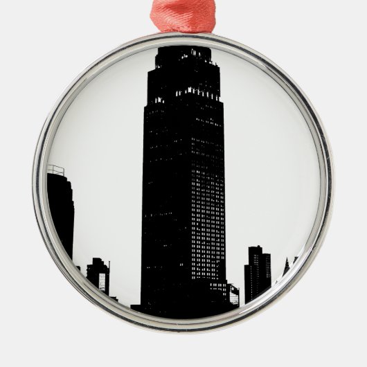 Black & White Pop Art New York Metalen Ornament (Voorkant)