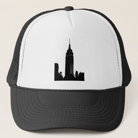 Black & White Pop Art New York Trucker Pet (Voorkant)