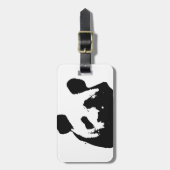 Black White Pop Art Panda Bagagelabel (Voorkant verticaal)