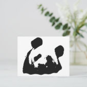 Black White Pop Art Panda Briefkaart (Staand voorkant)