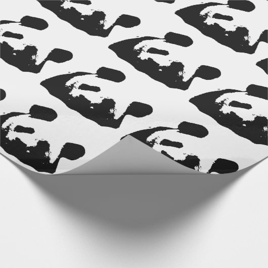 Black White Pop Art Panda Cadeaupapier (Hoek)